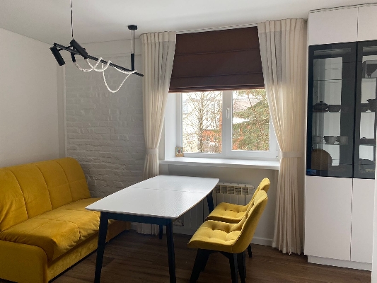 Стильные шторы в кухню, квартира в Митино - Москва