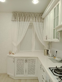 шторы на кухню белая ночь