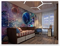 шторы в детскую комнату галактика